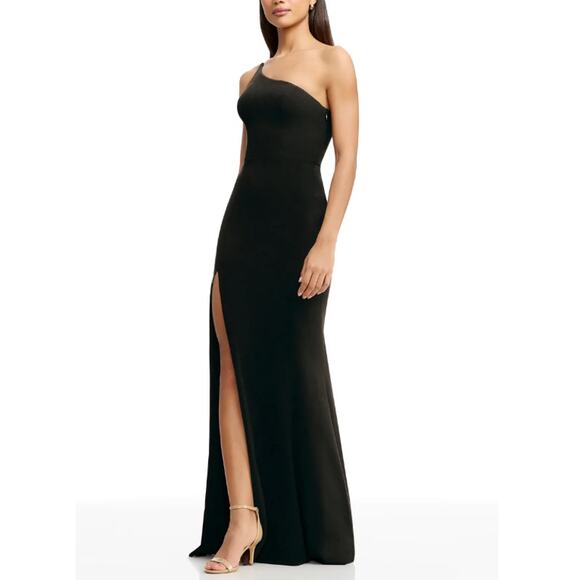 NEW DRESS THE POPULATION Black Sleeveless Amy Gown Maxi Dress Size S - Picture 3 of 10